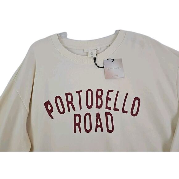 Happily Grey~Woman Size XL~Soft Butter "Portobello Road" Sweatshirt Cotton Blend - Picture 10 of 11